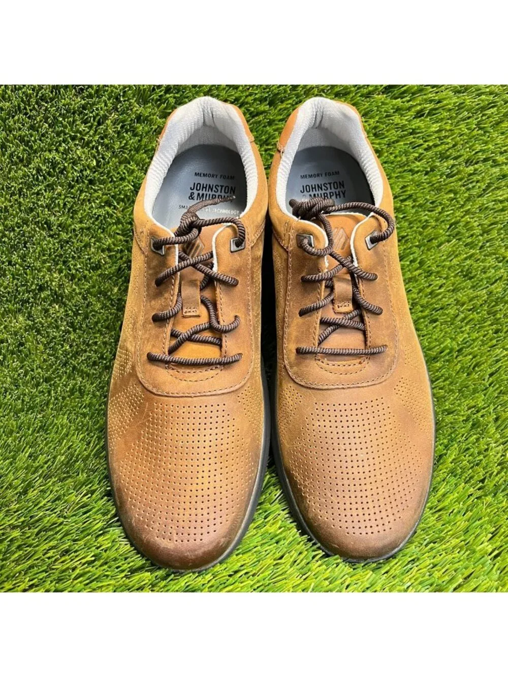 Johnston & Murphy Activate U-Throat Mens Size 9.5M Brown Casual Dress Shoes